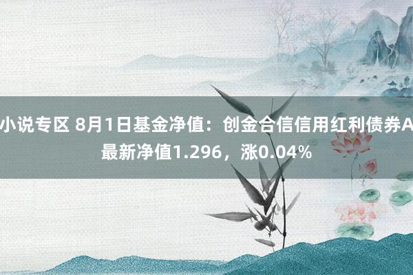 小说专区 8月1日基金净值：创金合信信用红利债券A最新净值1.296，涨0.04%