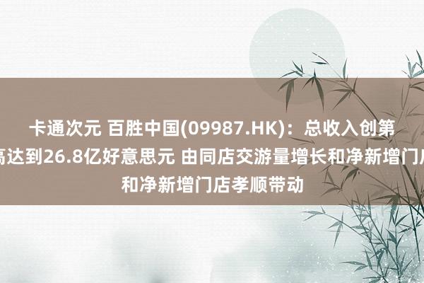 卡通次元 百胜中国(09987.HK)：总收入创第二季度新高达到26.8亿好意思元 由同店交游量增长和净新增门店孝顺带动