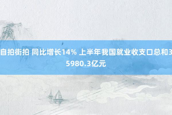 自拍街拍 同比增长14% 上半年我国就业收支口总和35980.3亿元