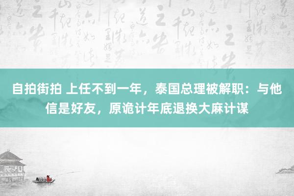 自拍街拍 上任不到一年，泰国总理被解职：与他信是好友，原诡计年底退换大麻计谋