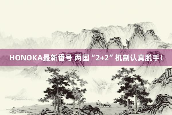 HONOKA最新番号 两国“2+2”机制认真脱手！