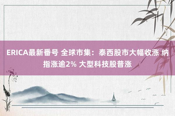 ERICA最新番号 全球市集：泰西股市大幅收涨 纳指涨逾2% 大型科技股普涨