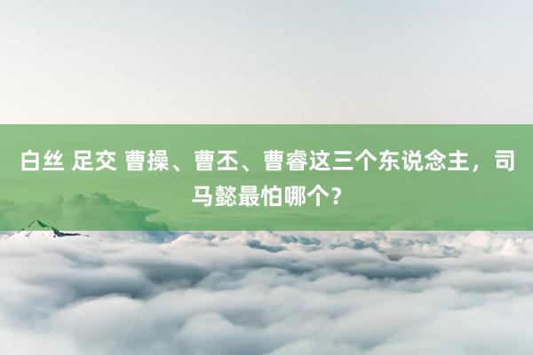 白丝 足交 曹操、曹丕、曹睿这三个东说念主，司马懿最怕哪个？