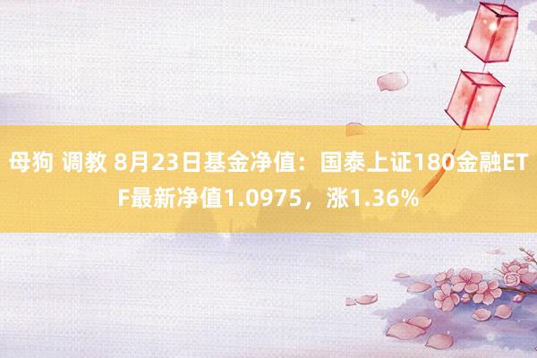 母狗 调教 8月23日基金净值：国泰上证180金融ETF最新净值1.0975，涨1.36%