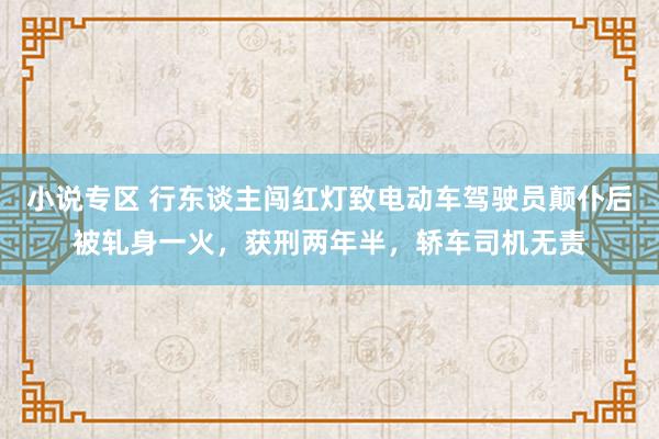 小说专区 行东谈主闯红灯致电动车驾驶员颠仆后被轧身一火，获刑两年半，轿车司机无责