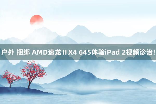 户外 捆绑 AMD速龙ⅡX4 645体验iPad 2视频诊治!