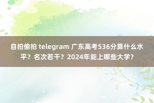 自拍偷拍 telegram 广东高考536分算什么水平？名次若干？2024年能上哪些大学？